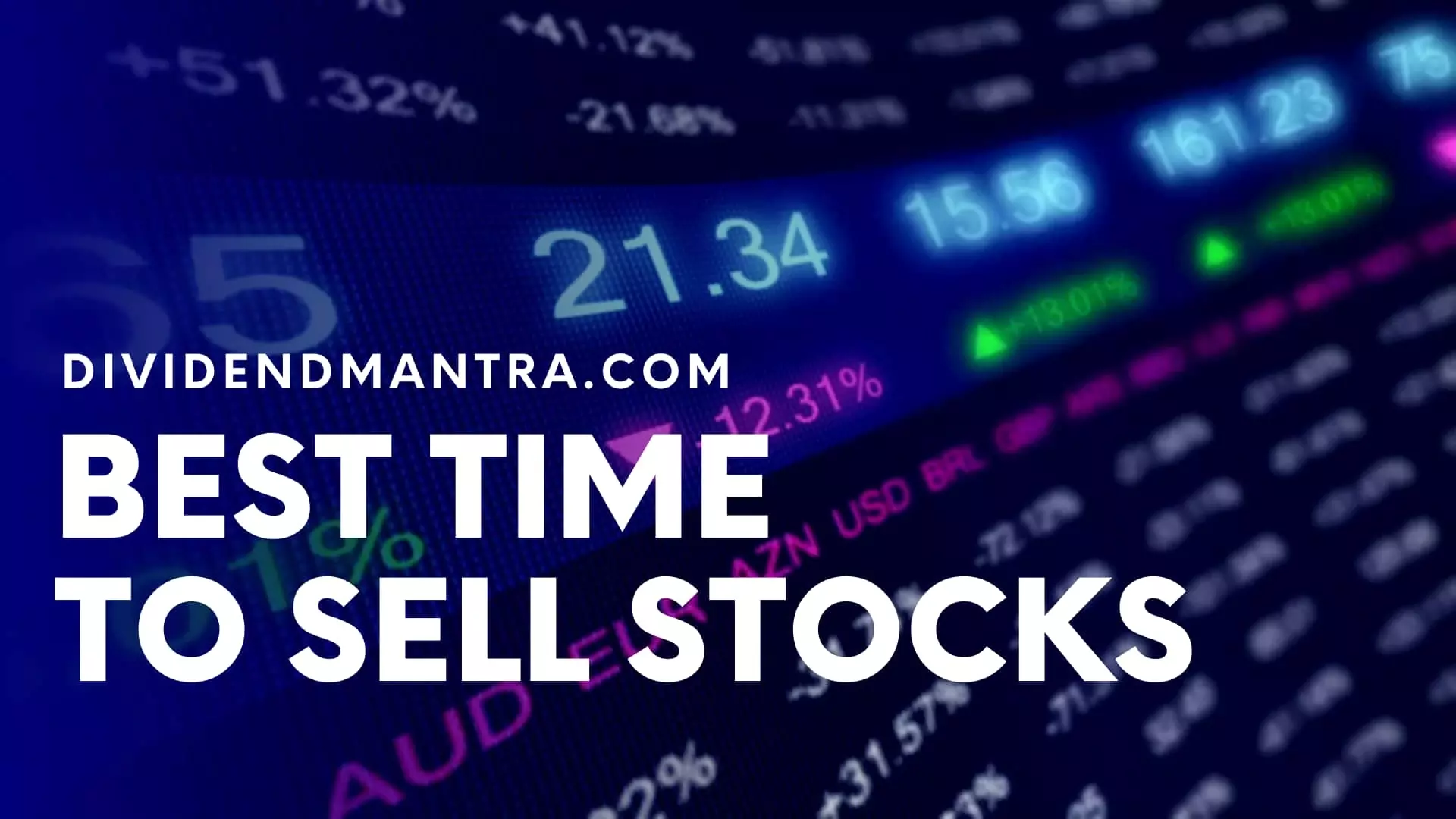 The Best Time To Sell Stocks